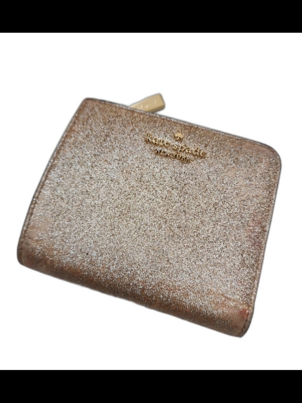 Kate Spade New York Glimmer Glitter Medium Compact Bifold Wallet